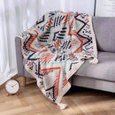 GobekUsa Bohemian Striped Knit Throw Blanket with Tassel Shawl - Versatile and Cozy Blanket
