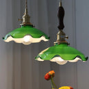 GobekUsa Green Glass Adjustable LED Pendant Lamp - Modern Nordic Hanging Light