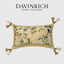 GobekUsa Autum Orchid Velvet Lumbar Pillow Cover - Oriental Home Decor