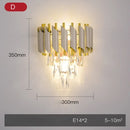 GobekUsa Crystal Gold Stainless Steel LED Dimmable Wall Sconce