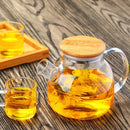 GobekUsa Glass Teapot with Infuser for Tea Brewing - 1000ml Heat Resistant Water Pot