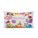 GobekUsa Dinosaur Animal Happy Birthday Pillowcase - Children's Home Decor - Short Velvet