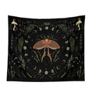 GobekUsa Botanical Witchy Tapestry: Hanging Boho Room Decor with Mushrooms and Snakes