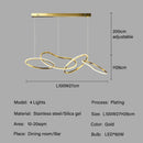 GobekUsa LED Ring Chandelier for Living Dining Room - Postmodern Luxury Minimalist Art Lighting