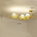 GobekUsa Bird's Nest Glass LED Ceiling Lamp for Modern Nordic Living Room Decor