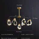 GobekUsa Crystal Chandelier Ceiling Light Modern Design for Living Room Dining Area