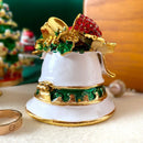 GobekUsa Christmas Bell Trinket Box: Miniature Figurine Ornament Souvenir & Jewelry Storage