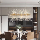 GobekUsa Dandelion Crystal Ceiling Lamp Chandelier for Bedroom Dining Room Kitchen Island