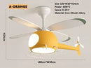 GobekUsa Helicopter Ceiling Fan Chandeliers: Nordic Creative Kids Room Decor Lamp