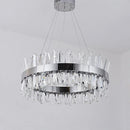 GobekUsa Crystal Chandelier: Modern LED Chrome Gold Lighting for Living Room Bedroom Kitchen