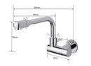 GobekUsa Black Wall-Mounted Kitchen Faucet Single Cold Single Hole Rotation Tap