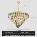 GobekUsa Crystal Chandelier: Elegant Small Duplex Living Room Loft Hotel Lobby Staircase Lighting