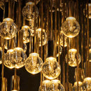 GobekUsa Large Gold LED Crystal Ball Chandelier for Modern Luxury Living Room