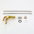 GobekUsa Gold Basin Mixer Tap High Golden Waterfall Faucet for Washbasin and Toilet