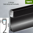 GobekUsa 5cm LED Aluminium Profile Baseboard for Surface Mounted Linear Lighting