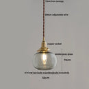 GobekUsa Amber Glass Ball LED Pendant Light, Modern Nordic Hanging Lamp for Home Decor