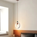 GobekUsa Adjustable LED Pendant Light - Nordic Modern Yellow Travertine Marble Wood Fixture