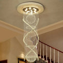 GobekUsa Double Spiral Crystal Chandelier Superdense K9 Crystal Hotel Villa Ladder Chandelier