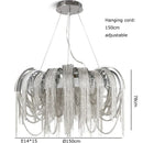 GobekUsa Aluminum Chain Pendant Lights Postmodern Tassel Hanging Lamp for Dining Table