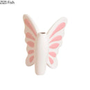 GobekUsa Butterfly Ceramic Vase for Table Decor and Flower Arrangement