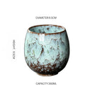 GobekUsa Chinese Kiln Ceramic Coffee Cup Set, 250ml, Elegant Kung Fu Teacup Pottery Handmade