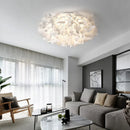 GobekUsa LED Petal Ceiling Chandelier for Living Room, Dimmable Round Bedroom Lamp