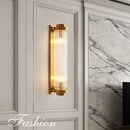 GobekUsa Crystal Wall Lamp: Elegant Golden LED Sconce for Bedroom, Living Room & Bathroom