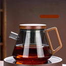 GobekUsa Glass Teapot Set Clear Teacup Kung Fu Tea Maker Milk Rose Set