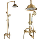 GobekUsa Brass Shower Set with 8" Rainfall Head and Hand Sprayer