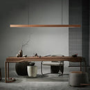 GobekUsa Black Walnut Dining Pendant Light: Simple Log Strip Design for Dining Room, Office