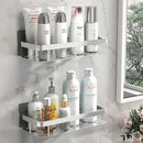 GobekUsa Aluminum Corner Shower Storage Rack - Punch-free Bathroom Shelf Organizer