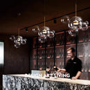GobekUsa Glass Bubble LED Chandelier for Kids Kitchen Dining Office Lighting