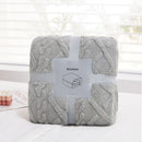GobekUsa Cozy Jacquard Plush Blanket: Soft Winter Sofa Throw, Office Travel Nap Shawl