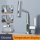 GobekUsa Digital Display Basin Faucet with Stream Sprayer, Hot Cold Water Mixer