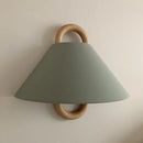 GobekUsa Beech Wood Wall Lamp: Retro Wabi-Sabi Style for Bedroom, Living Room, and Porch