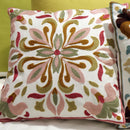 GobekUsa Ethnic Flower Elephant Pillowcase, Hand-Embroidered Boho Cushion Cover