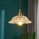 GobekUsa Japanese Style LED Pendant Lamp Copper Glass Hanging Light Fixtures