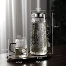 GobekUsa Gray Amber Water Pitcher with Handle: Large-capacity Heat-resistant Tea Pot & Juice Jug