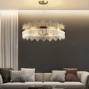 GobekUsa Crystal Pendant Chandelier Remote Control Dimmable LED Lighting