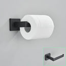 GobekUsa Black Bathroom Hardware Set: Robe Hook, Towel Rail, Shelf, Tissue Holder