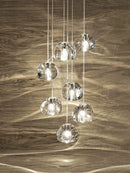GobekUsa Crystal LED Ceiling Chandelier: Modern Spiral Kitchen Staircase Home Decoration Light