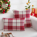 GobekUsa Christmas Plaid Weave Cushion Cover - Festive Decorative Throw Pillow Cover