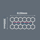 GobekUsa Hexagon Ceiling Light 6500K for Car Wash Beauty Garage Wall with Honeycomb Design