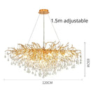 GobekUsa Crystal Dendritic Chandelier: Modern Luxe for Living Room, Dining Room, Bedroom, Hotel Lobby