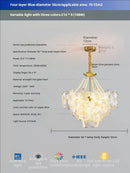 GobekUsa Glass Flower Princess Room LightLux Postmodern French Cream Wind Lamp