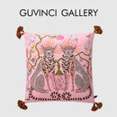 GobekUsa Luxe Cheetah Halo Pillowcase: Decorative Tassel Cushion Cover GG Style