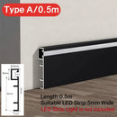 GobekUsa LED Skirting Profile: Hidden Corner Recessed Aluminum Baseboard Light Strip