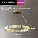 GobekUsa Crystal LED Chandelier for Kitchen Dining Room Duplex Villa Lighting Fixtures