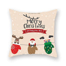GobekUsa Christmas Santa Elk Pillowcase 45x45cm for Sofa Chair Decor