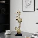 GobekUsa Gold-plated Mermaid Statue Resin Sculpture Room Decor Marine Organism Ornament